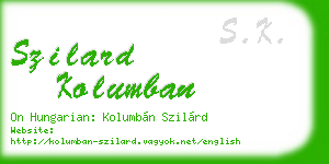 szilard kolumban business card